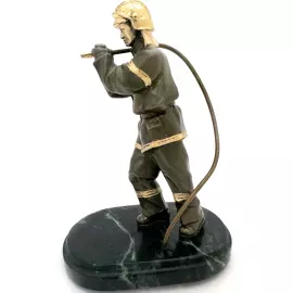 Bronze statuette "Fireman"